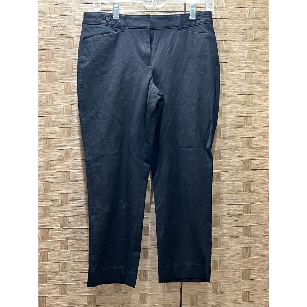 White House Black Market The Slim Crop Black Pant Women's Size 4 Very Good Cond!